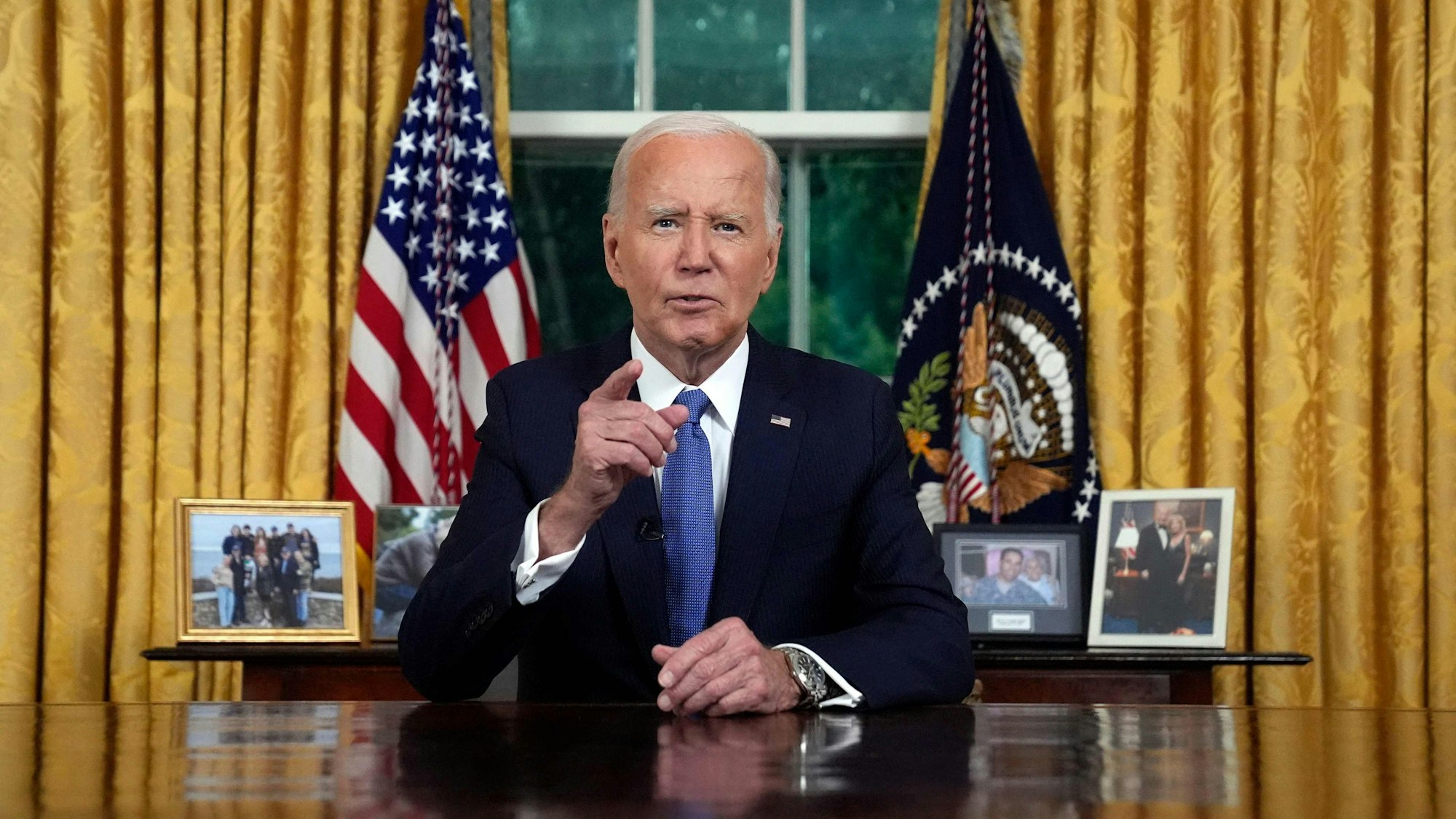 US-Präsident Joe Biden bei seiner TV-Ansprache.