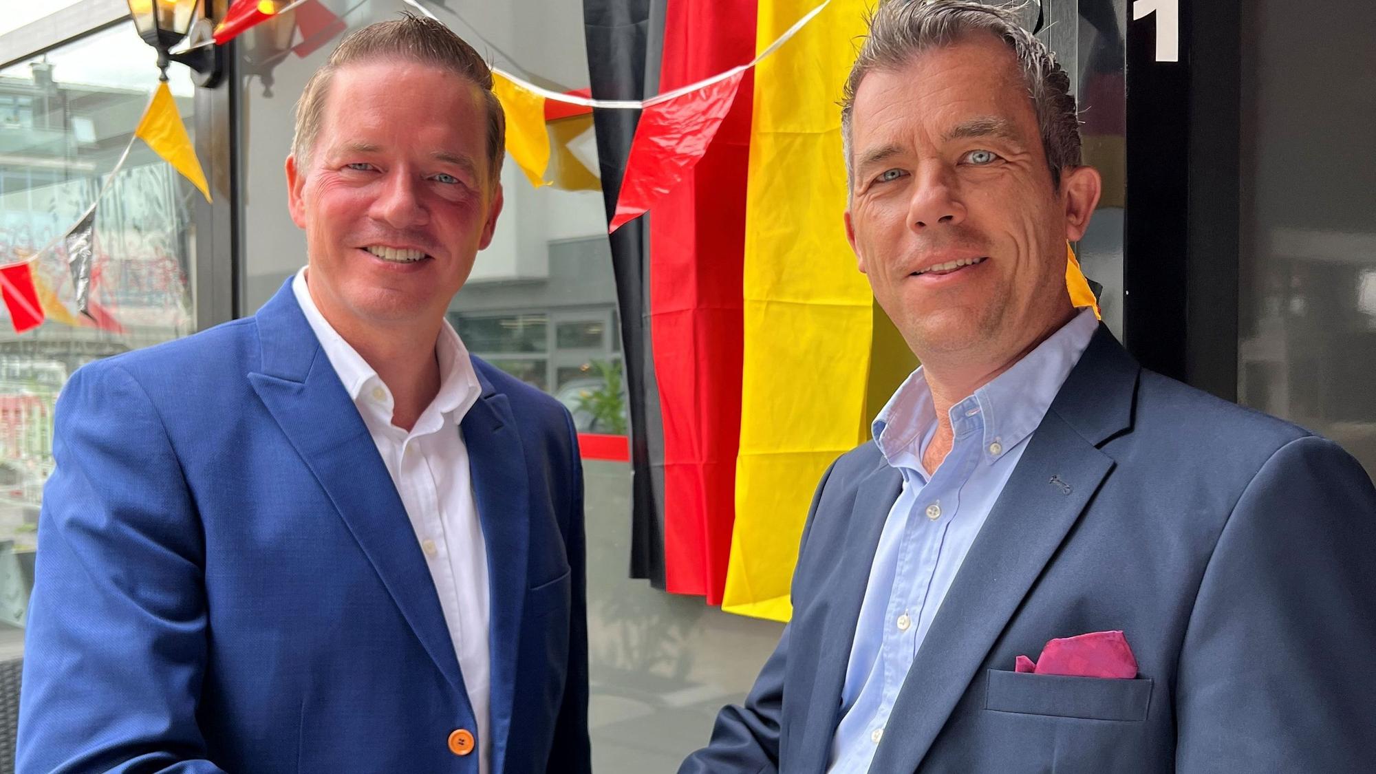 Zu sehen sind Gregor Golland und Georg Frey.