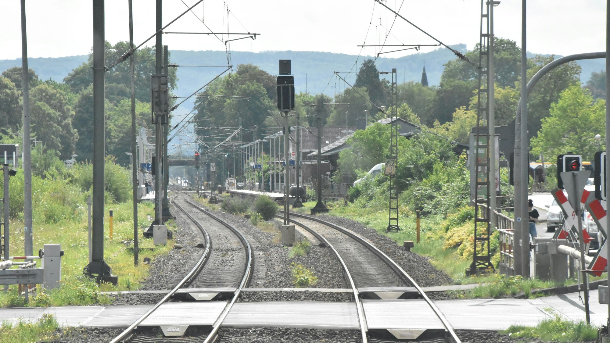 Siegstrecke, Einfahrt Bahnhof Eitorf