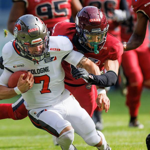 07.07.2024, American Football, European League of Football 2024, Rhein Fire Düsseldorf - Cologne Centurions, Schauinsland-Reisen-Arena Isaiah Weed Cologne Centurions Duisburg NRW Deutschland *** 07 07 2024, American Football, European League of Football 2024, Rhein Fire Düsseldorf Cologne Centurions, Schauinsland Reisen Arena Isaiah Weed Cologne Centurions Duisburg NRW Germany 20240707173058-2