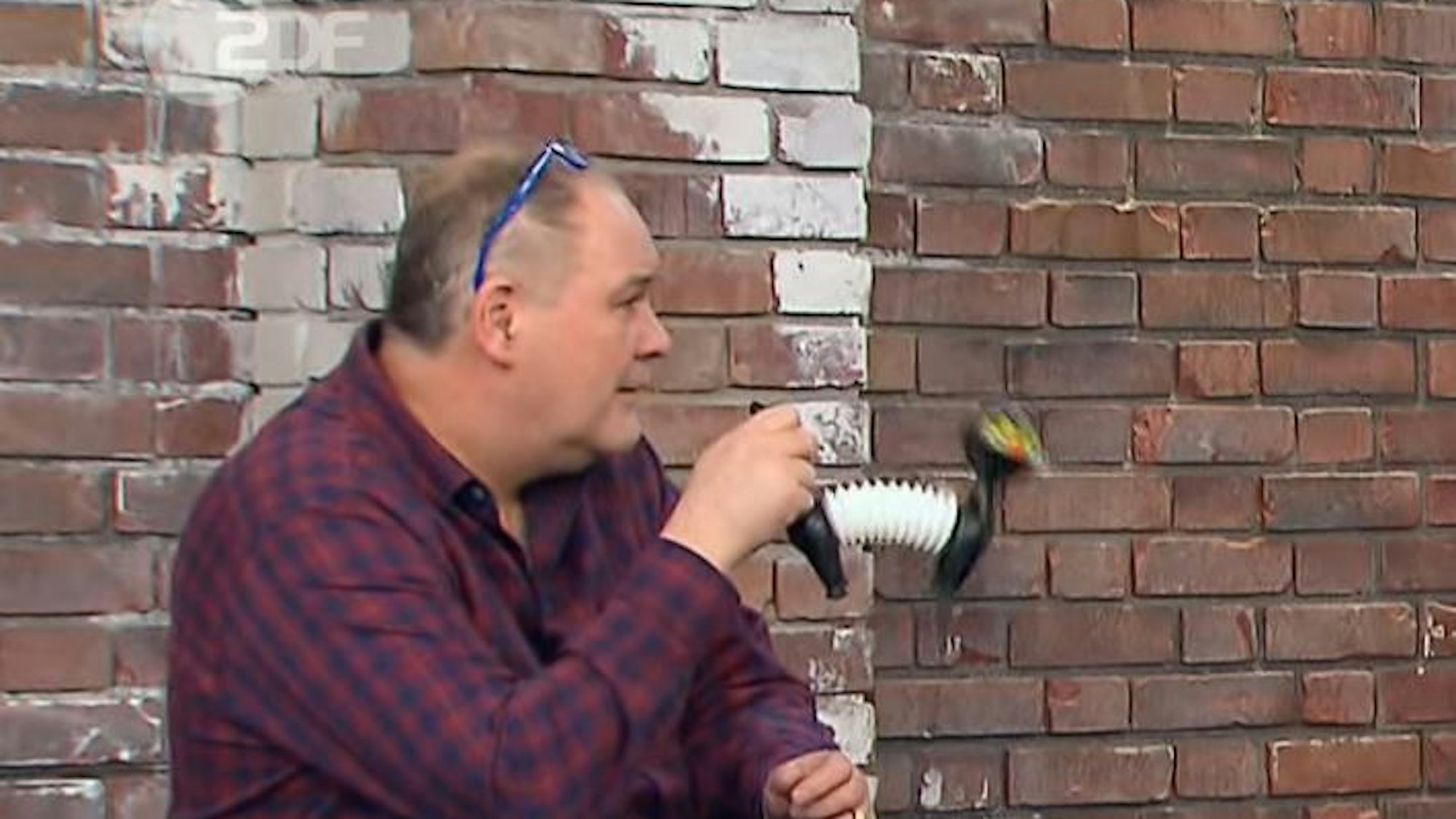 Händler Waldi Lehnertz wedelte ein ums andere Mal provokativ mit der Akkordeon-Katze in Richtung Jan Cizek.