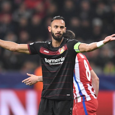 Februar 2017:Ömer Toprak im Achtelfinale der Champions League mit Bayer Leverkusen gegen Atlético Madrid.
