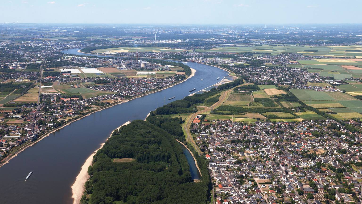 Luftbild von Niederkassel.