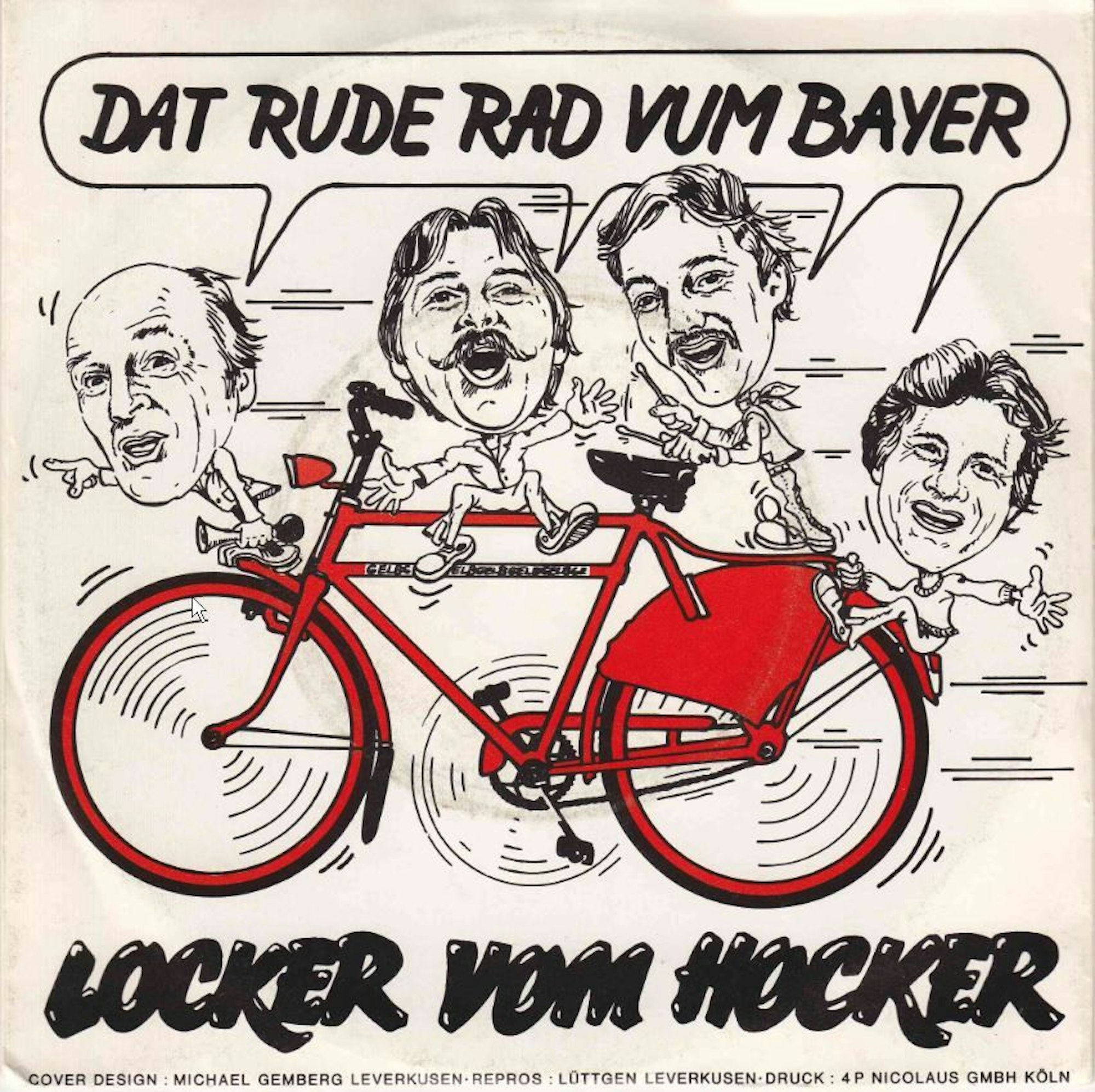 Single-Cover: Henning Krautmacher schrieb das Lied „Dat rude Rad vom Bayer“. (Repro)