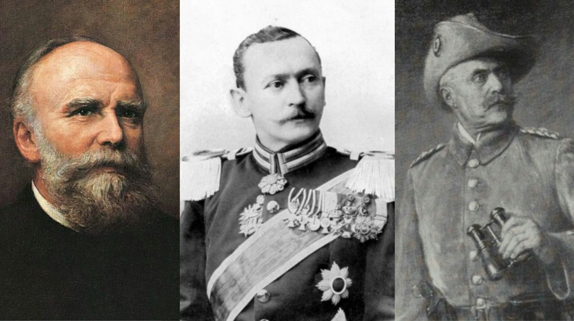Eugen Langen, Hermann von Wissmann und Lothar von Trotha