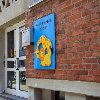 Der Eingang der Kindertagesstätte St. Mechtern in Ehrenfeld.