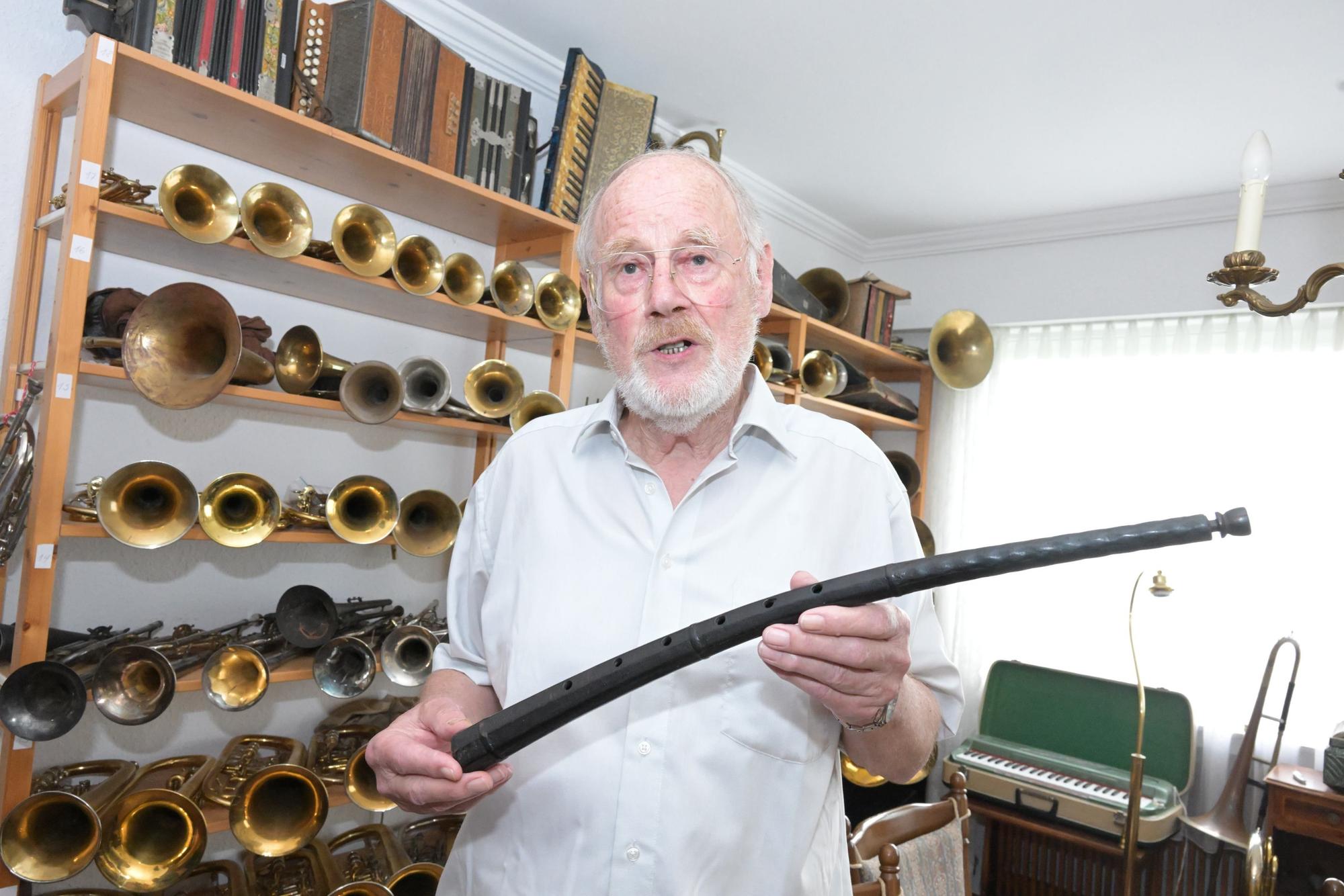 Der Sammler Günter Hett hat insgesamt 1300 Blasinstrumente zusammengetragen, 468 davon überließ er dem Bachhaus.