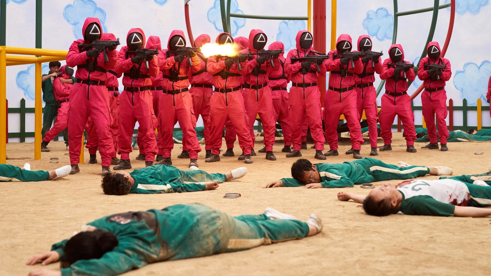 Szene der ersten Staffel der Serie «Squid Game» (undatierte Filmszene)