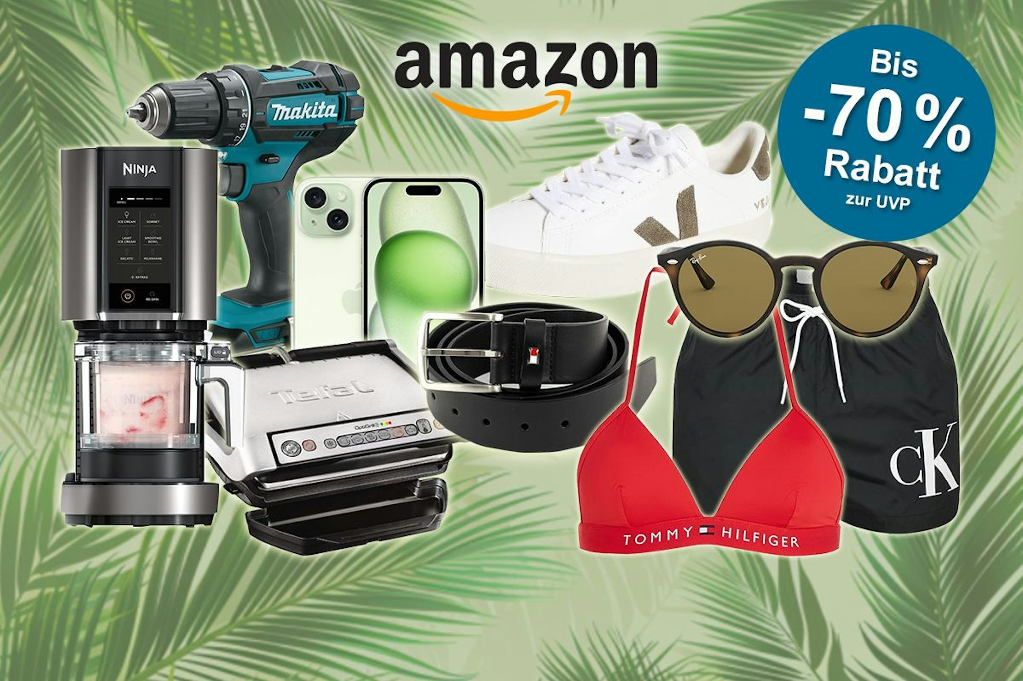 Verschiedene Produkte von Mode bis Technik im Amazon Sale.