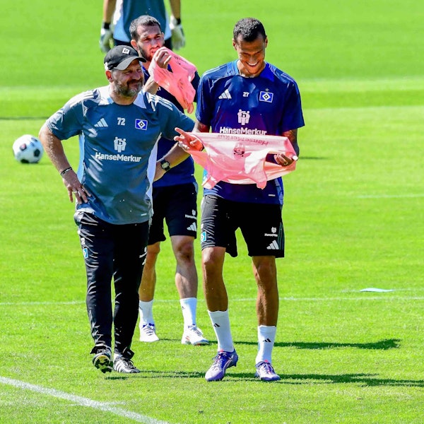 Wechselten beide vom 1. FC Köln zum Hamburger SV: Trainer Steffen Baumgart und sein Stürmer Davie Selke.