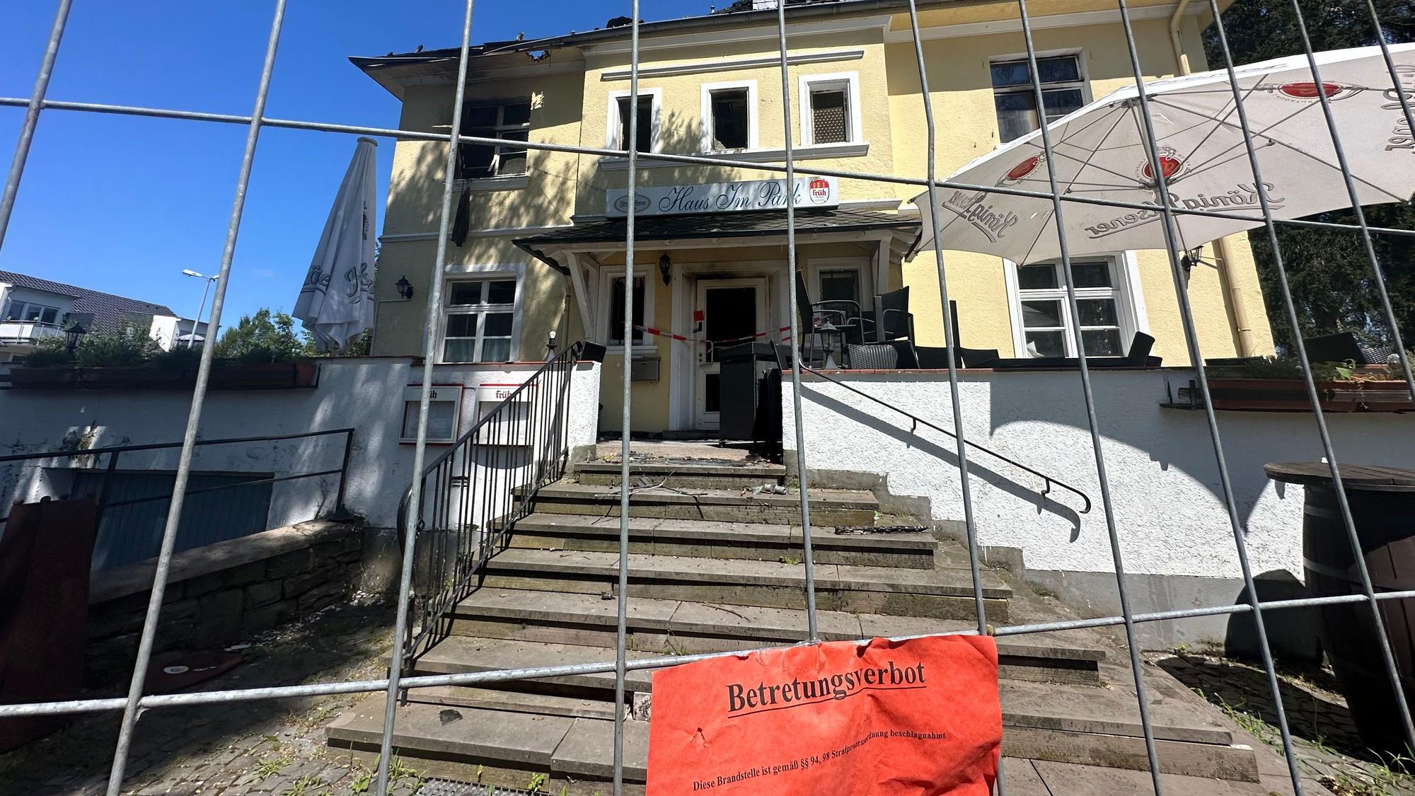 Brand anschlag Haus im Park, Seelscheid