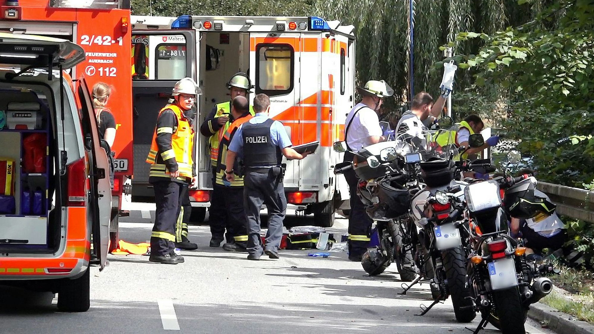 Die beiden Todesopfer waren mit einer Motorrad-Gruppe (hier ein Symbolfoto) unterwegs.