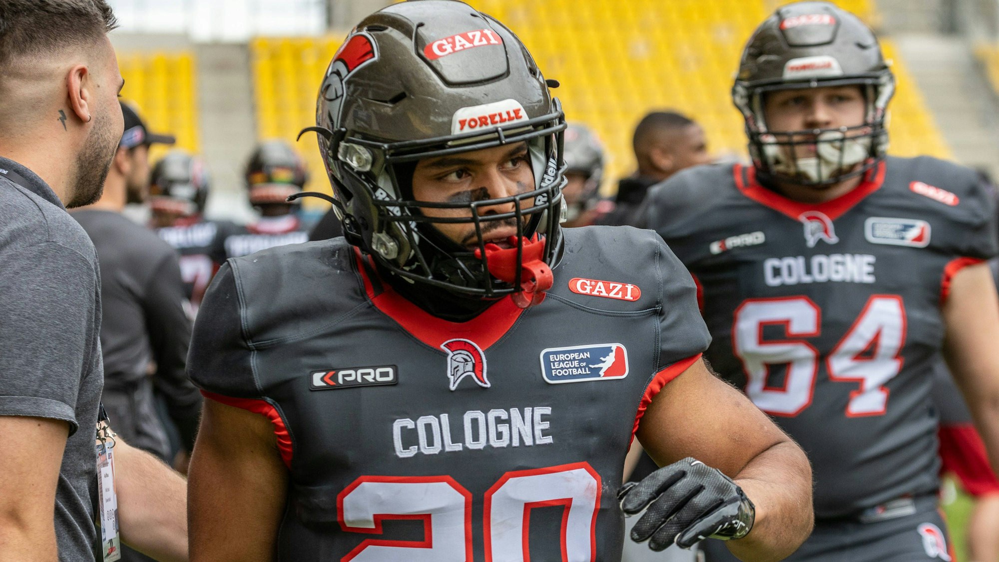 European League of Football, Cologne Centurions vs. Madrid Bravos, Aachen, 15.6.2024 Gerald Ameln Cologne Centurions 20, Cologne Centurions vs. Madrid Bravos am 15.6.2024, Tivoli, Aachen *** European League of Football, Cologne Centurions vs Madrid Bravos, Aachen, 15 6 2024 Gerald Ameln Cologne Centurions 20 , Cologne Centurions vs Madrid Bravos on 15 6 2024, Tivoli, Aachen Copyright: xBEAUTIFULxSPORTS/MarcxJungex