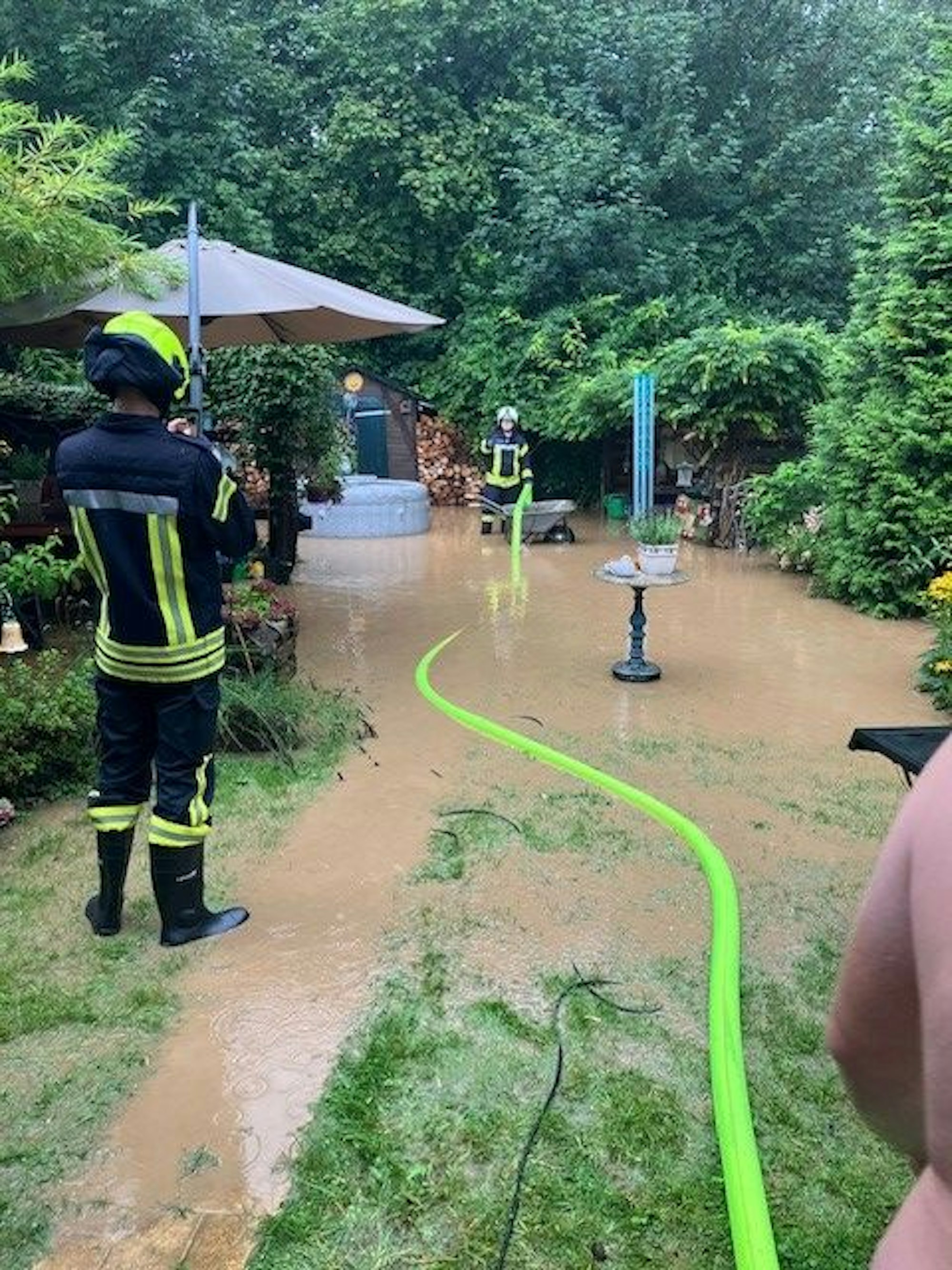 Der Garten von Joachim herges an der Straße Germaniabad am Donnerstag. Foto: privat