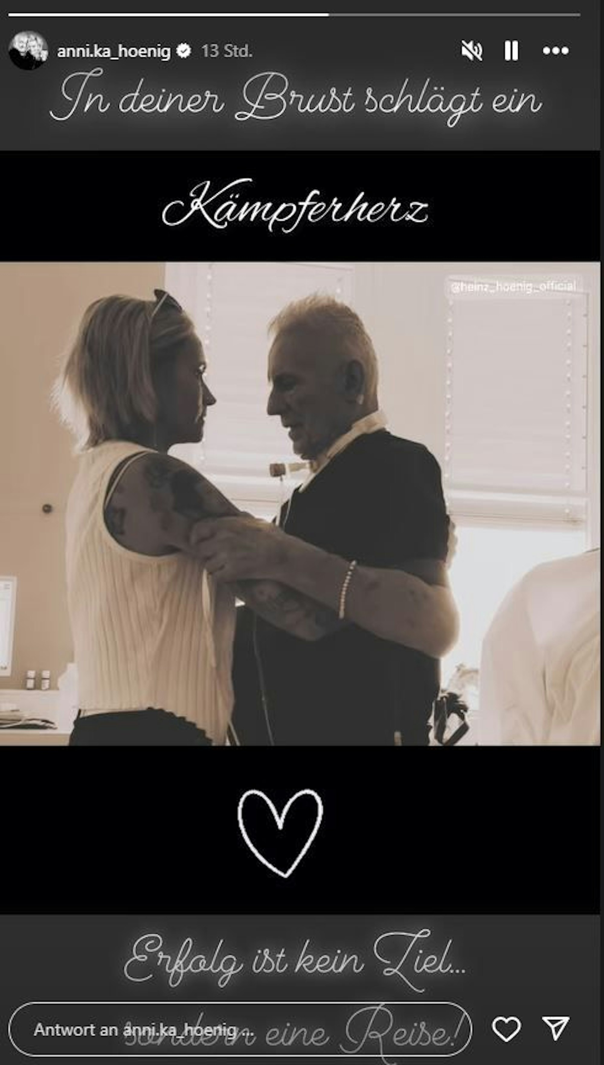 Ein Screenshot aus der Instagram-Story von Annika Kärsten-Hoenig.