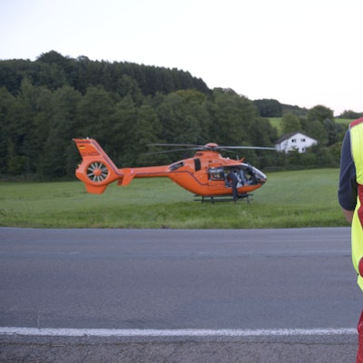 Ein Rettungshubschrauber im Einsatz.