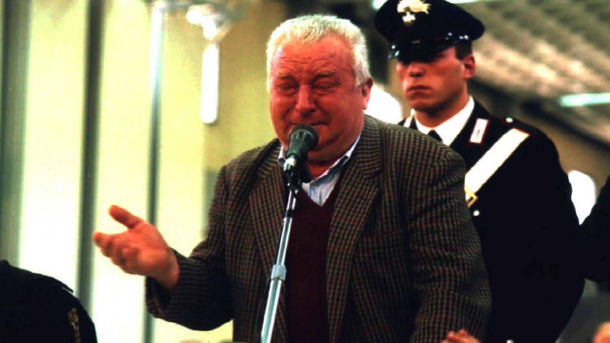 Pietro Pacciani während einer Gerichtsverhandlung 1994.