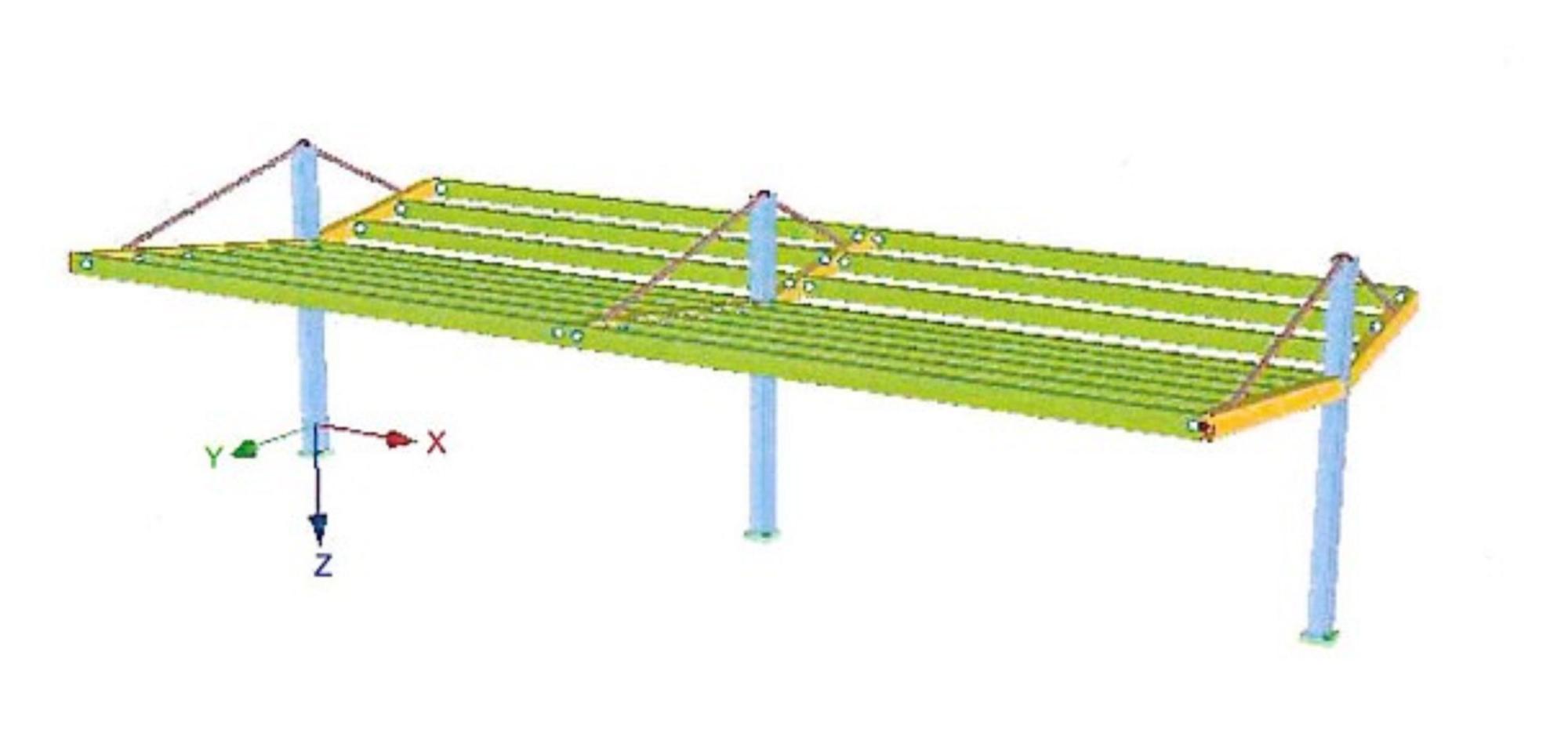 Bauzeichnung des geplanten Dachs für die Stehplatztribüne des Südstadions