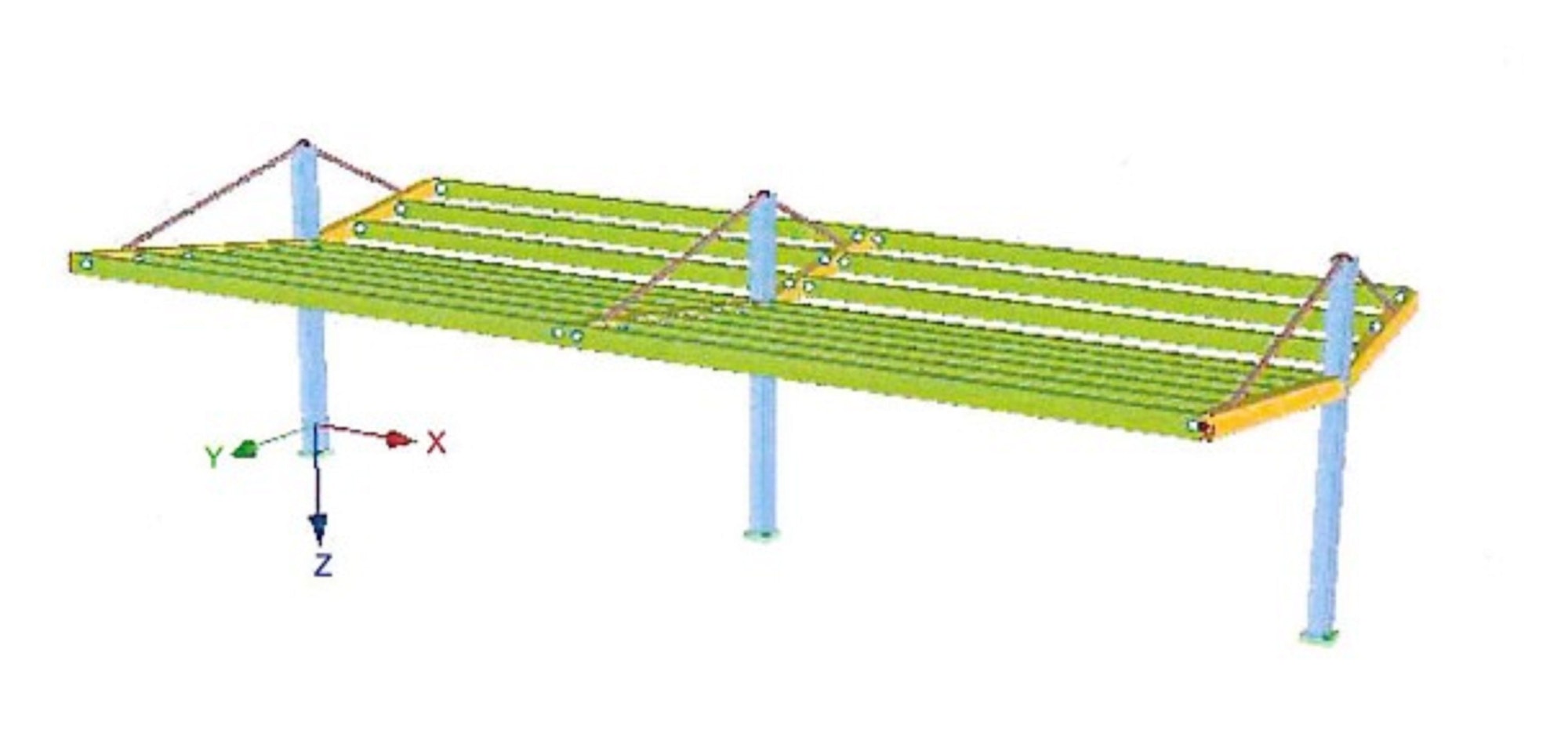 Bauzeichnung des geplanten Dachs für die Stehplatztribüne des Südstadions