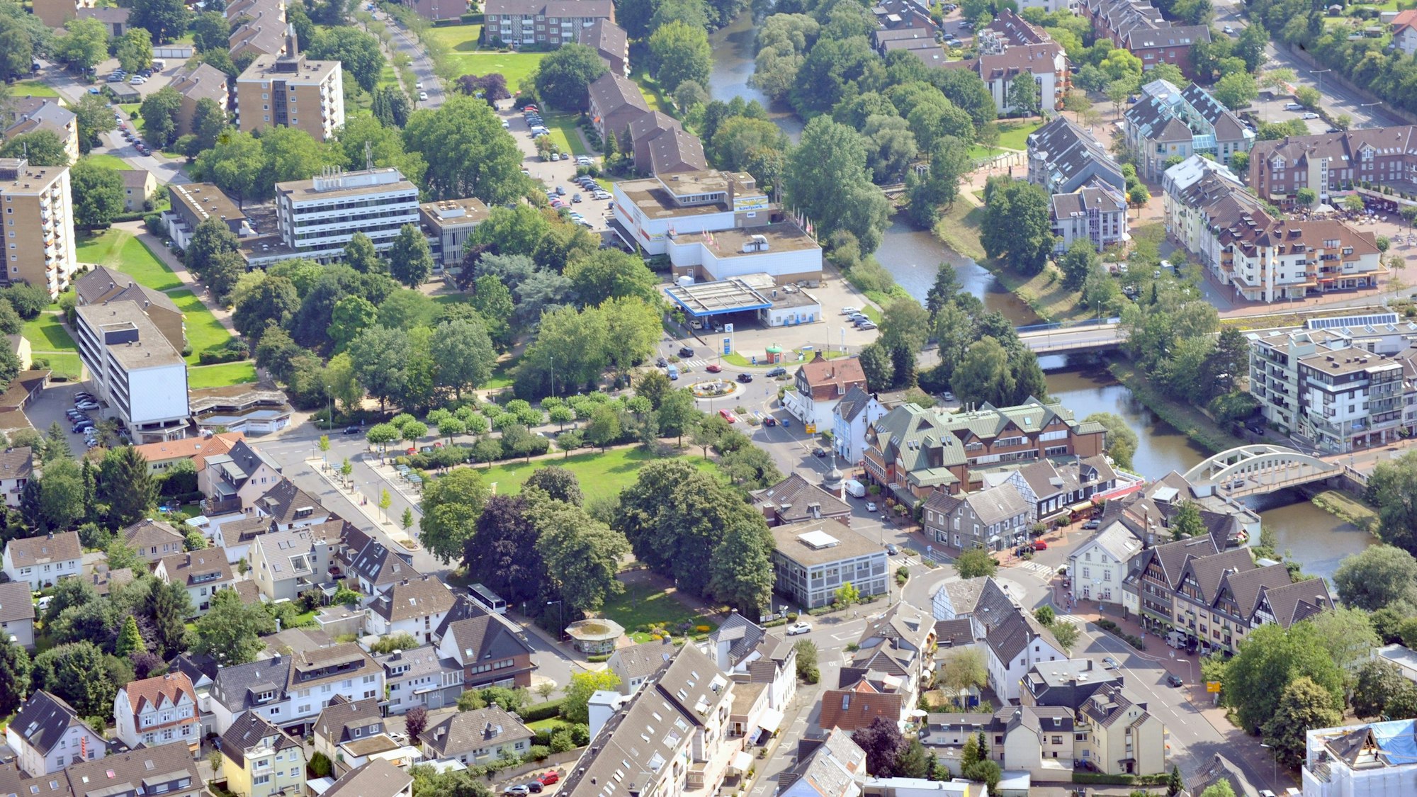 Ein Luftbild von Leichlingen.