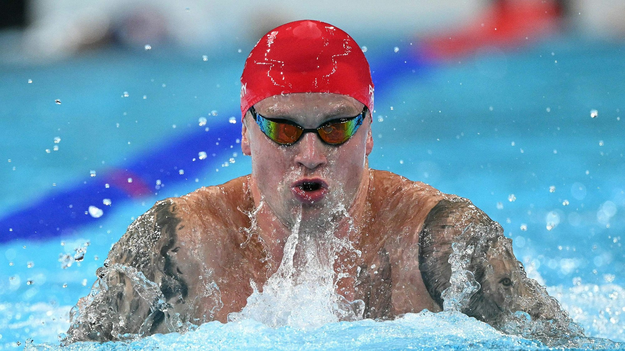 Der britische Schwimmer Adam Peaty bei den Olymischen Spielen in Paris