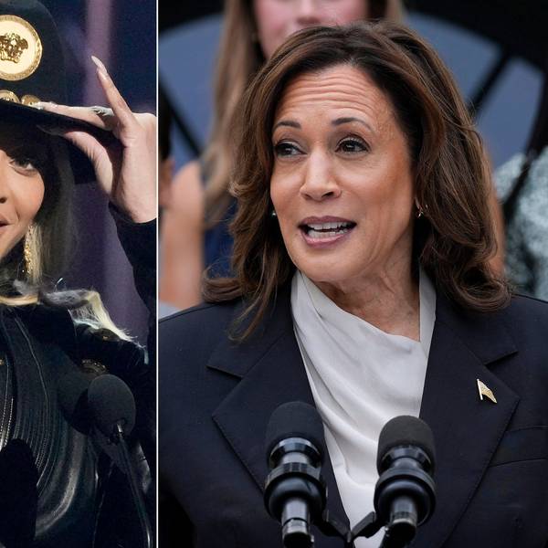 Bildkombination aus Beyoncé und Kamala Harris (Archivbilder)