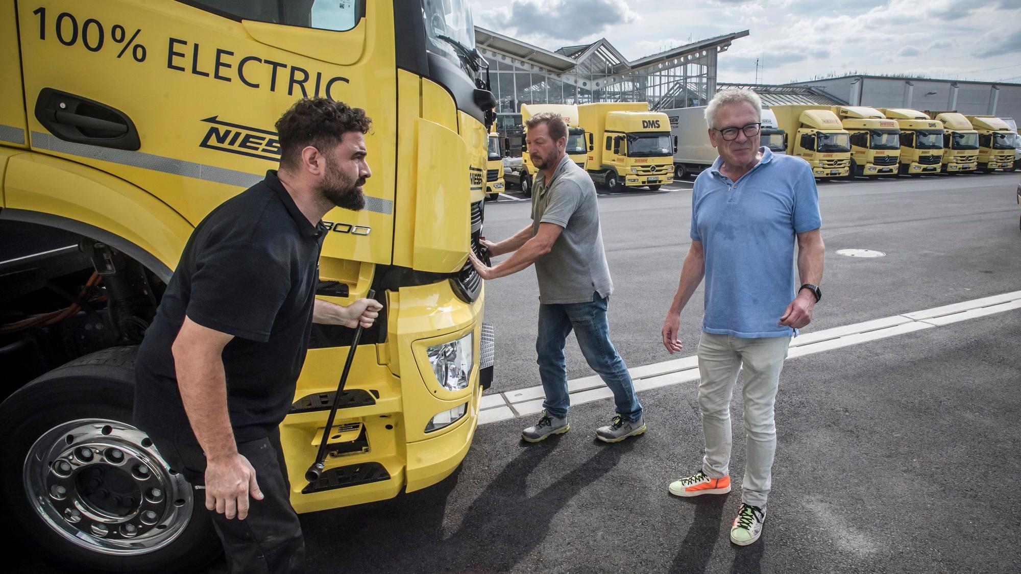 Firma Niesen hat zwei elektrische LKW im Fuhrpark.