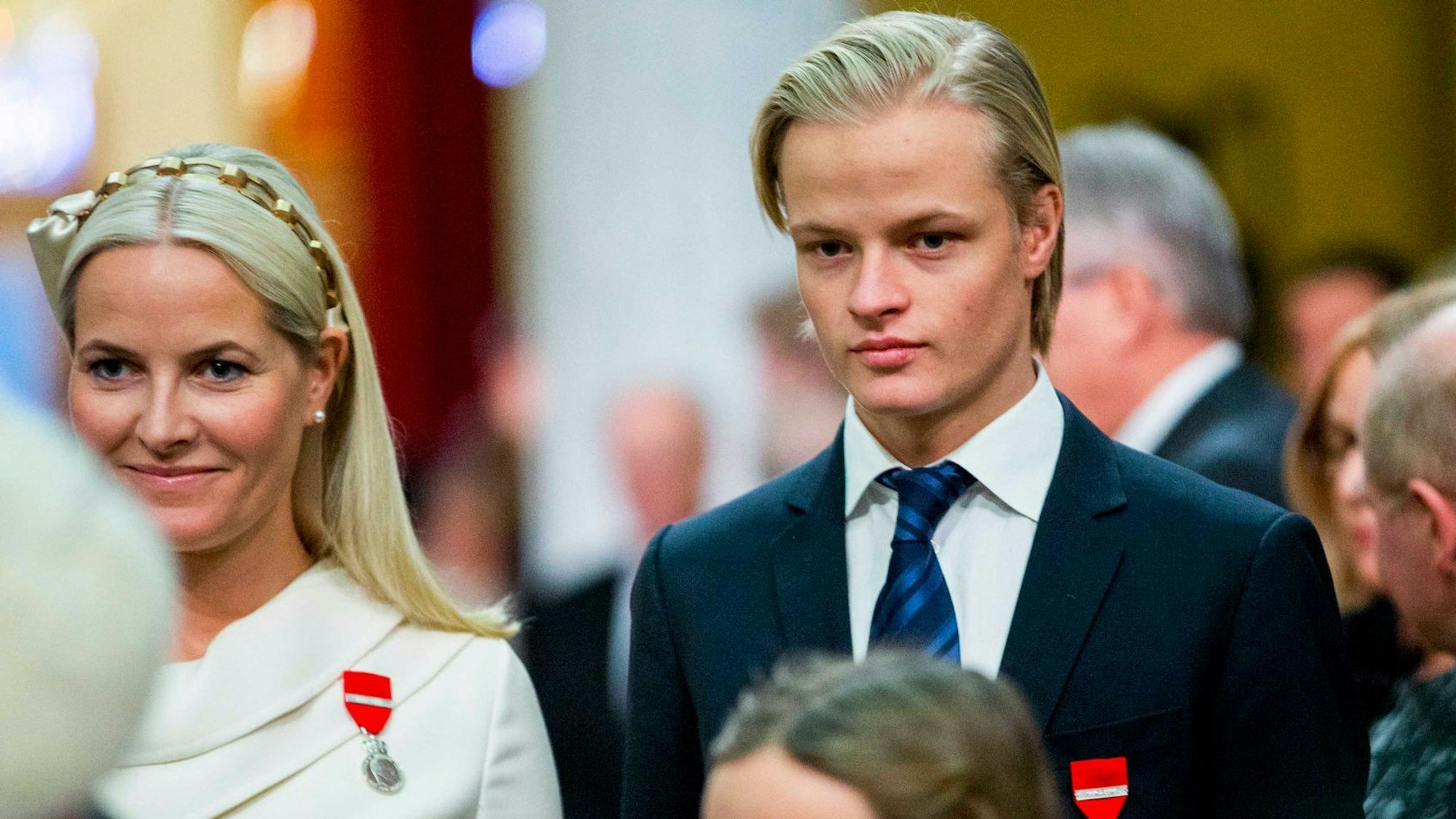 Kronprinzessin Mette-Marit 2015 mit ihrem Sohn Marius Borg Høiby.