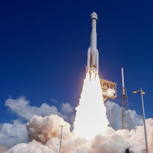 Die «Starliner»-Kapsel von Boeing an Bord einer Atlas-V-Rakete hebt am 5. Juni 2024 vom Space Launch Complex 41 der Cape Canaveral Space Force Station zu einem Flug zur Internationalen Raumstation ab.