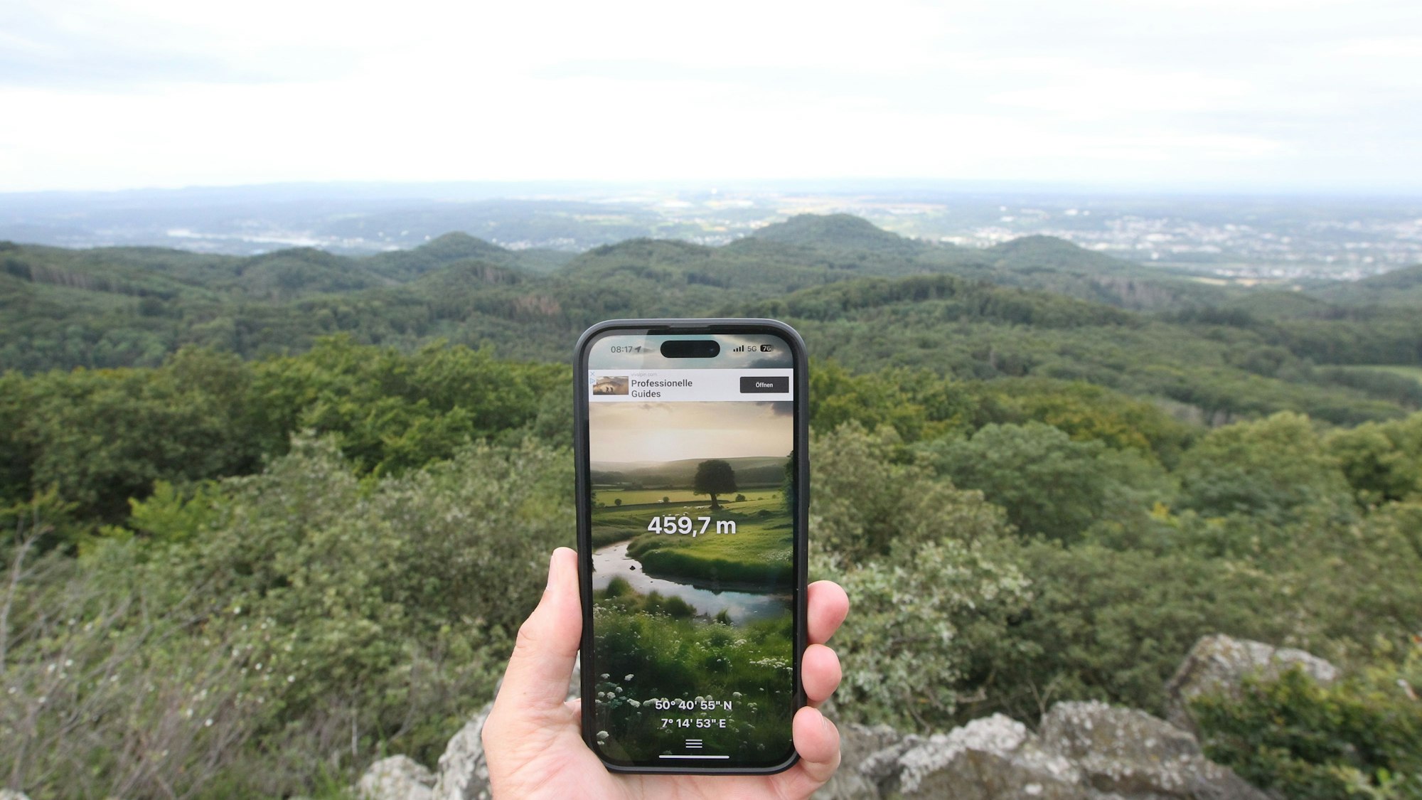 Der Ölberg im Siebengebirge ist die hchste Erhebnud im Rhein-Sieg-Kreis mit 460 Metern über dem Meeresspielgel