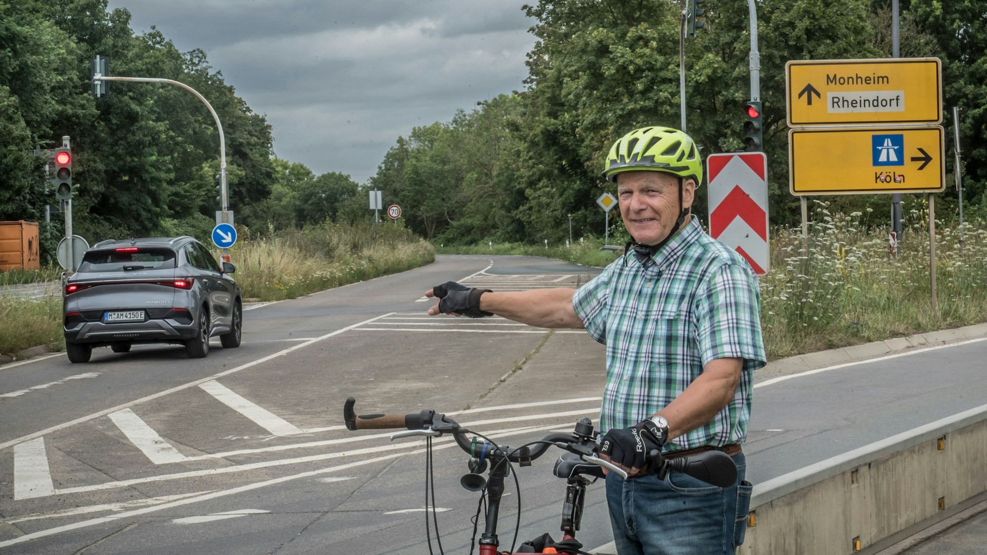 Der halbe Westring bietet sich für einen Abschnitt der Rad-Route nach Monheim an, findet der ADFC-Vorsitzende Kurt Krefft.