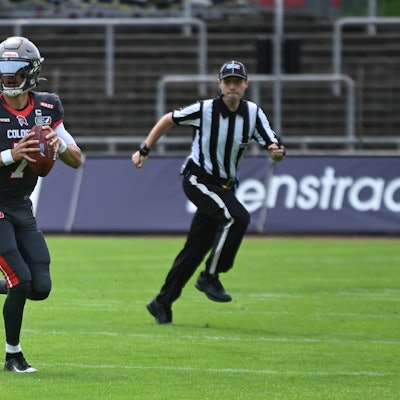 Isaiah Weed Cologne Centuirions Frankfurt Galaxy Spielfotos 04.08.2024 Isaiah Weed Cologne Centuruions, ELF, Week 11, Cologne Centurions gegen Frankfurt Galaxy am 04. August 2024 im Südstadion Köln Endstand 43:37 für die Cologne Centuirions *** Isaiah Weed Cologne Centuirions Frankfurt Galaxy Match Photos 04 08 2024 Isaiah Weed Cologne Centuruions , ELF, Week 11, Cologne Centurions vs Frankfurt Galaxy on 04 August 2024 at Südstadion Köln Final Score 43 37 for Cologne Centuirions