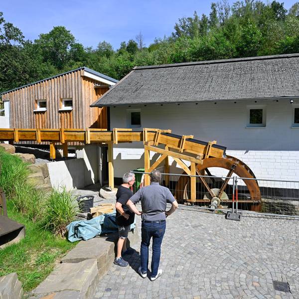 Mühle in Dümmlinghausen mit neuem Mühlrad.