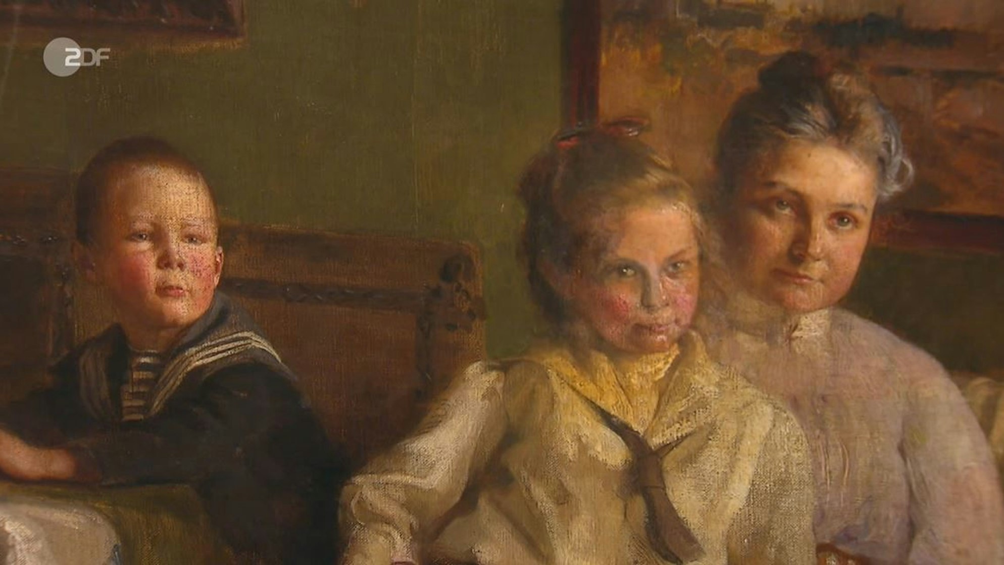 Die Mutter mit zwei Kindern wurde von Rudolf Huthsteiner porträtiert.