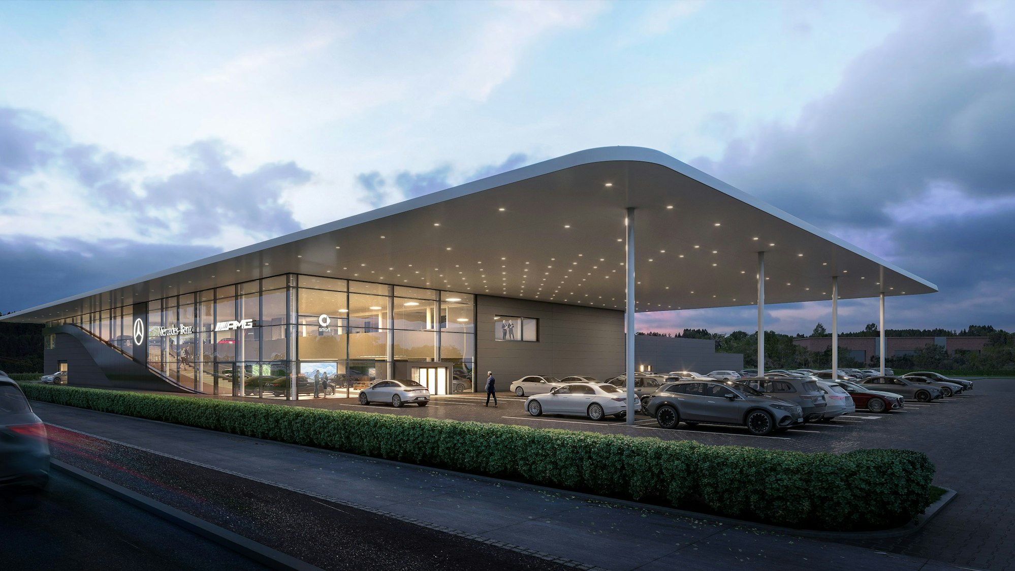 Auf dem Bild ist eine Visualisierung des Neubaus zu sehen.