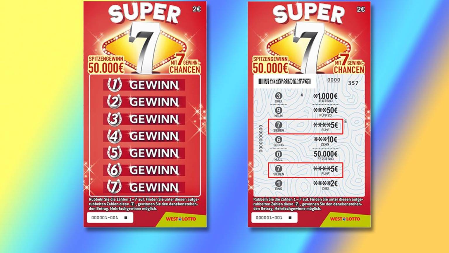 Rubbellos der SUPER 7