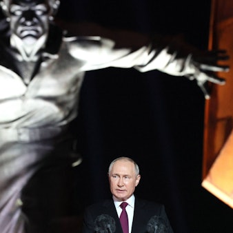 Wladimir Putin beim Gedenken an die Schlacht von Kursk im Zweiten Weltkrieg am 23. August 2023. Auch in der Gegenwart ist die russische Region wieder ein Thema für den Kremlchef. (Archivbild)