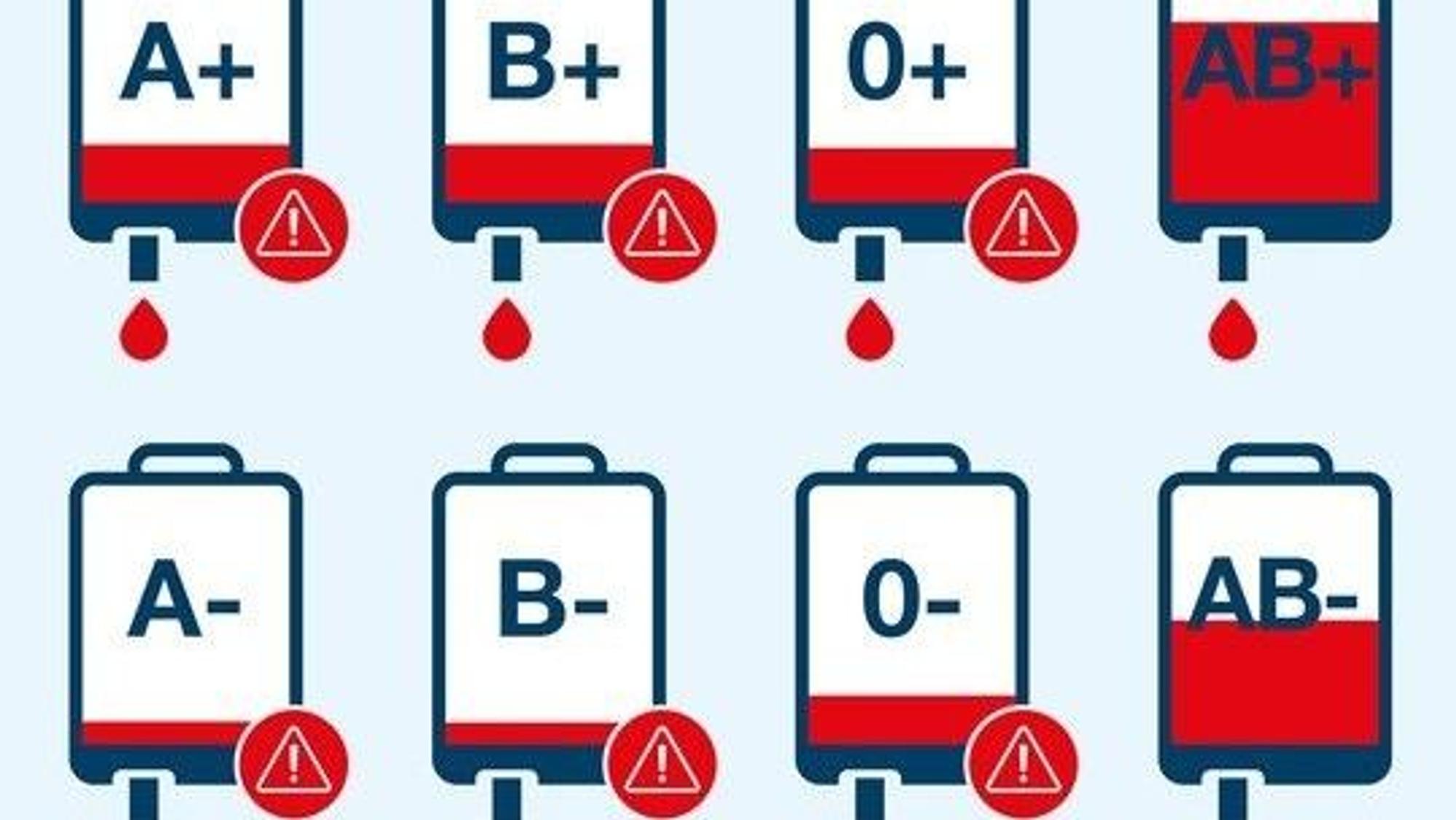 Blutknappheit im DRK-Spenderaum West: Die Reservestände von sechs der acht Blutgruppen sind unzureichend gefüllt.