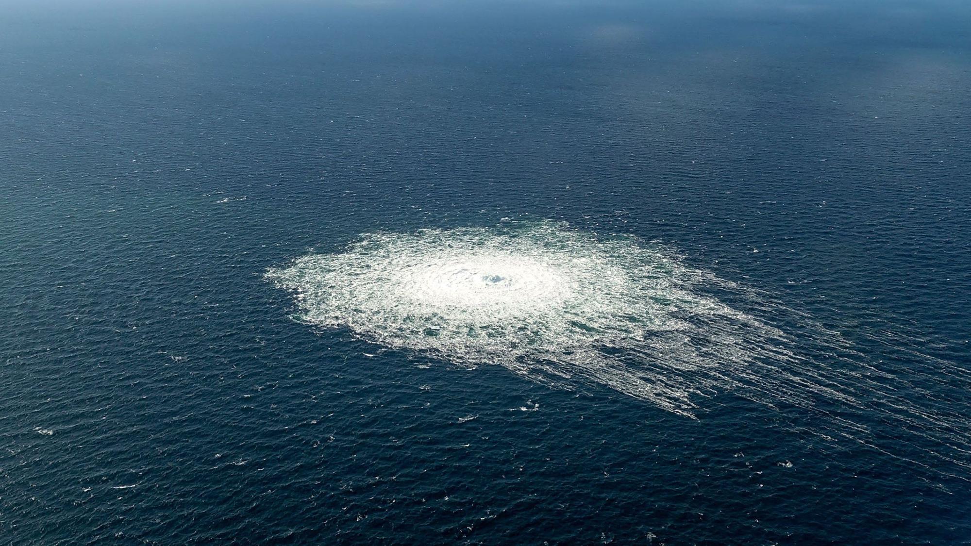 Nach einer Explosion an der Pipeline Nord Stream 2 tritt Gas aus. (Archivbild)