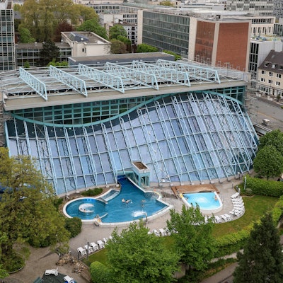 Außenansicht des Agrippabades Köln