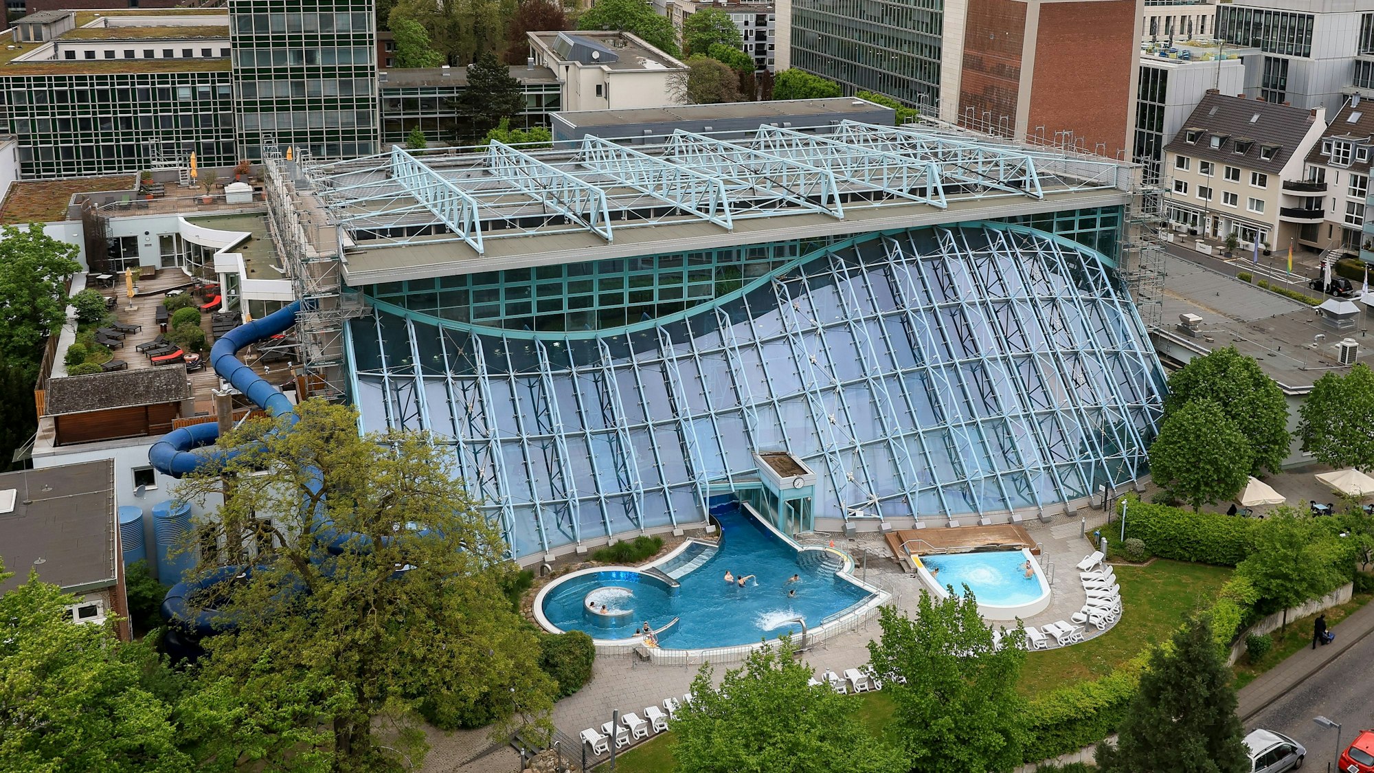 Außenansicht des Agrippabades Köln