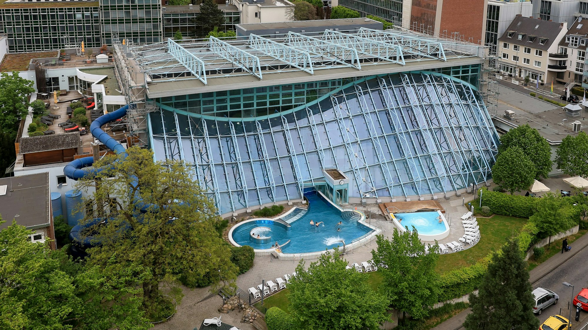 Die Außenansicht des Agrippabades.