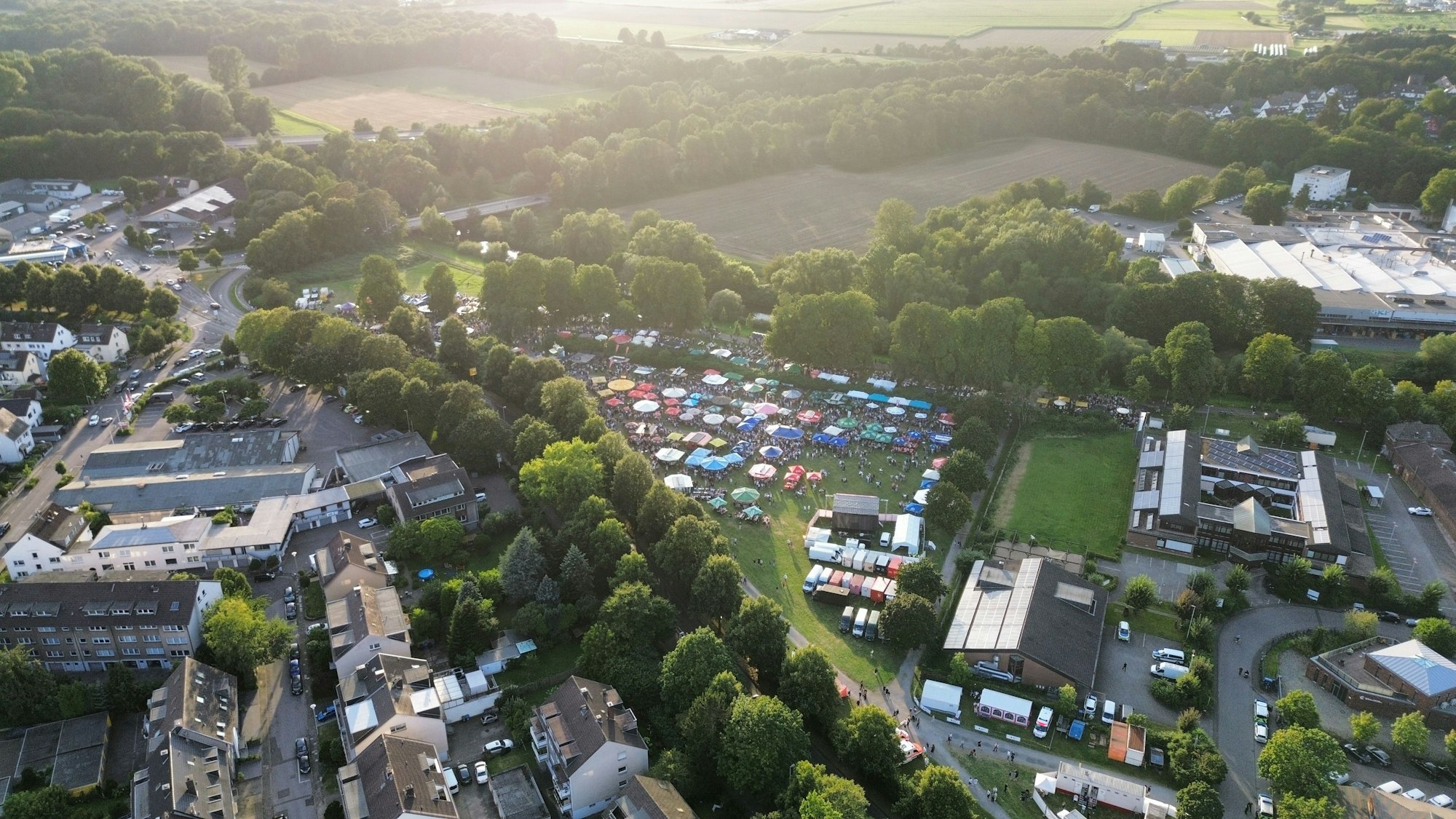 Luftbild Bierbörse Opladen.