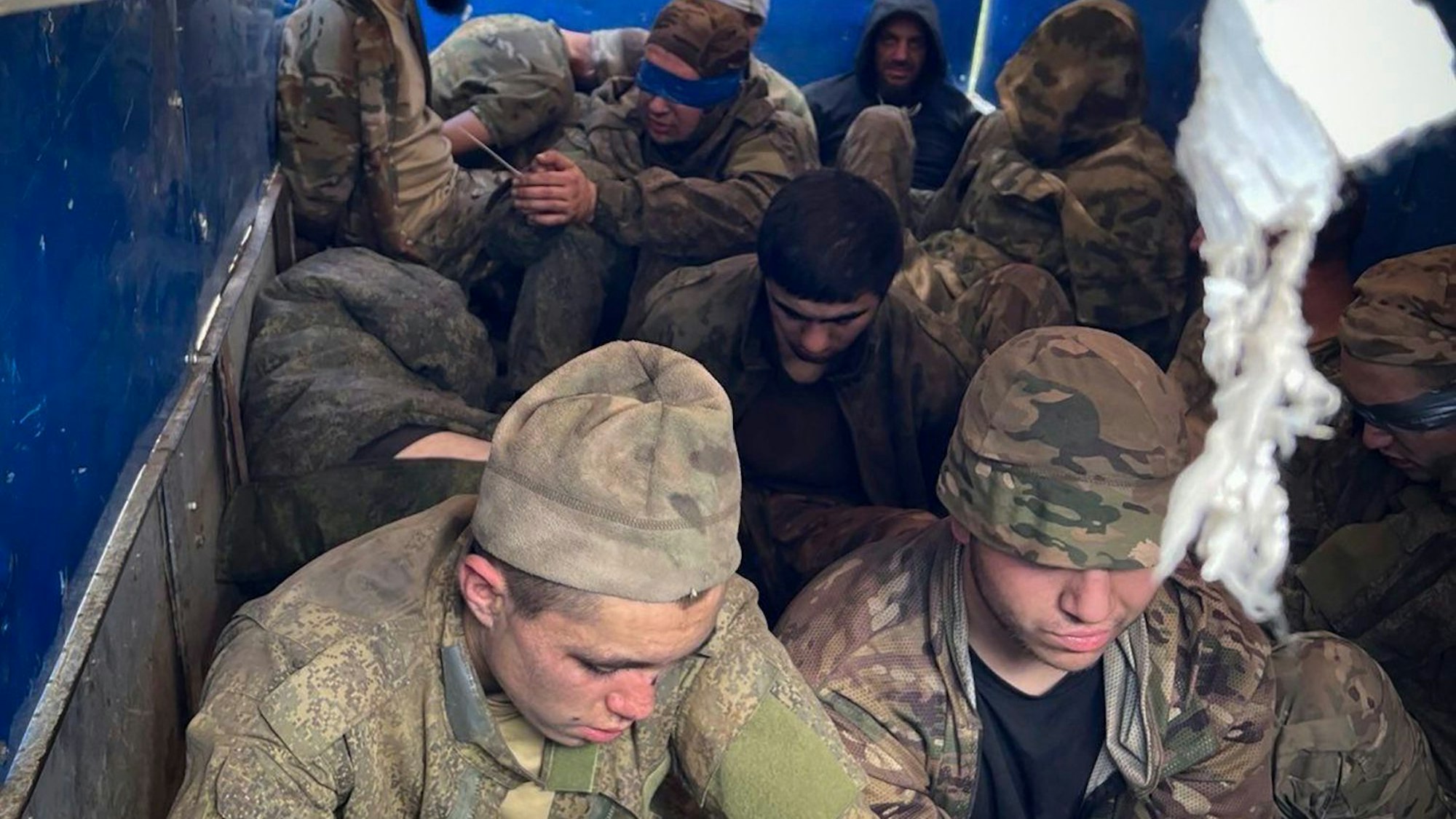 Viele russische Kriegsgefangene in Kursk sind noch im Teenageralter. Die ukrainische Regierung gab dieses Foto frei.