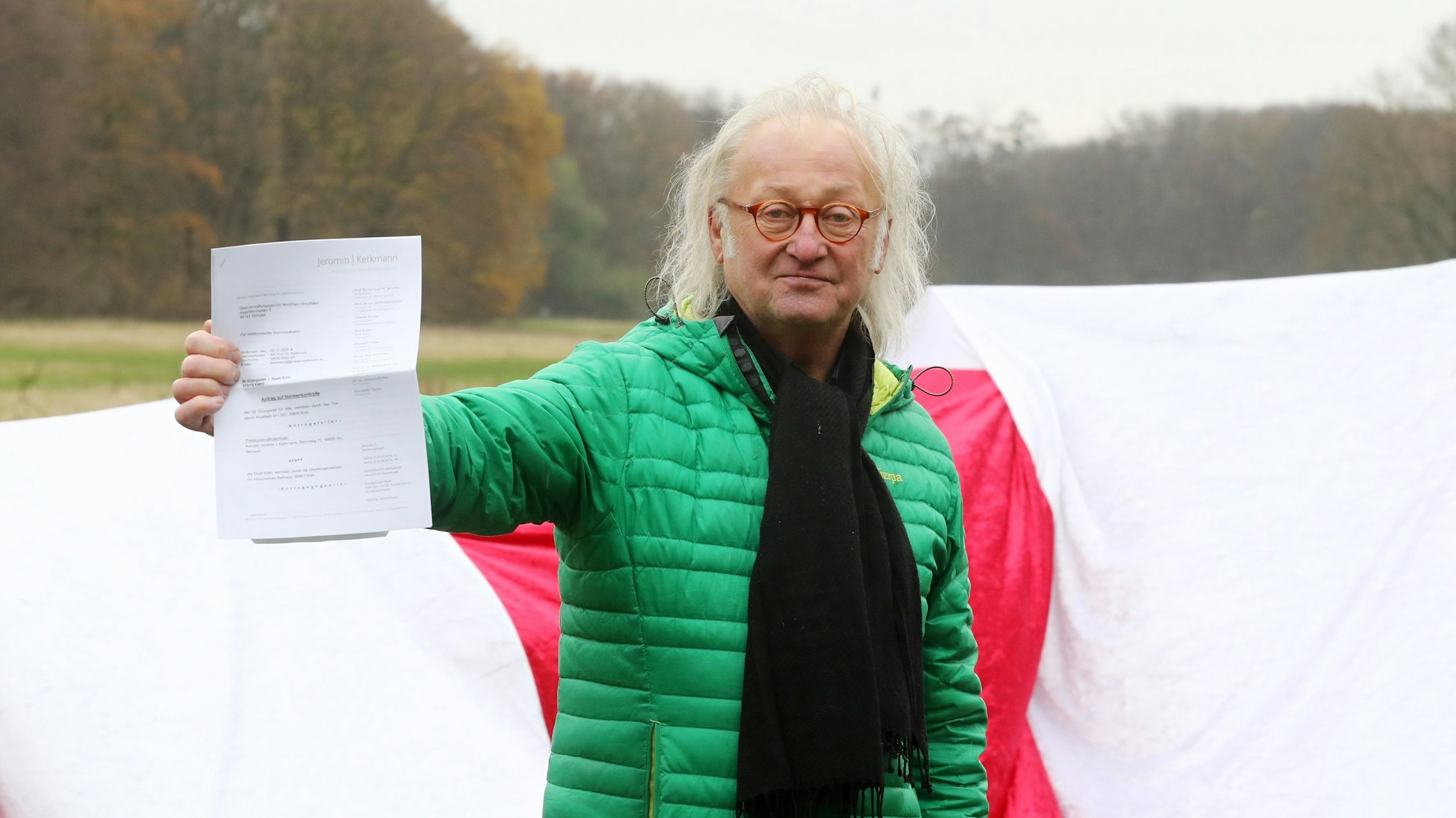 Friedmund Skorzenski von der Bürgerinitiative „Grüngürtel für Alle“.