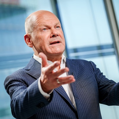 20.08.2024, Berlin: Bundeskanzler Olaf Scholz (SPD) gibt bei Sat.1 ein Interview für die Sendung :newstime spezial - «Wo steht Deutschland? Fragen an Bundeskanzler Olaf Scholz».