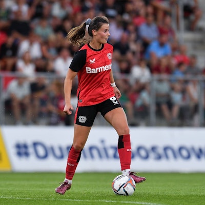 2024.07.31 Sosnowiec Pilka nozna mecz towarzyski sparing Czarni Sosnowiec - Bayer 04 Leverkusen N/z Katharina Piljic Foto Mateusz Sobczak / PressFocus 2024.07.31 Sosnowiec Football friendly game exhibition match Czarni Sosnowiec - Bayer 04 Leverkusen Katharina Piljic Credit: Mateusz Sobczak / PressFocus/NEWSPIX.PL --- Newspix.pl PUBLICATIONxNOTxINxPOL 20240731_PF_MS_042