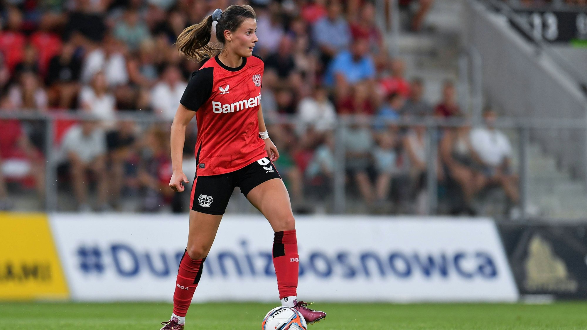 2024.07.31 Sosnowiec Pilka nozna mecz towarzyski sparing Czarni Sosnowiec - Bayer 04 Leverkusen N/z Katharina Piljic Foto Mateusz Sobczak / PressFocus 2024.07.31 Sosnowiec Football friendly game exhibition match Czarni Sosnowiec - Bayer 04 Leverkusen Katharina Piljic Credit: Mateusz Sobczak / PressFocus/NEWSPIX.PL --- Newspix.pl PUBLICATIONxNOTxINxPOL 20240731_PF_MS_042