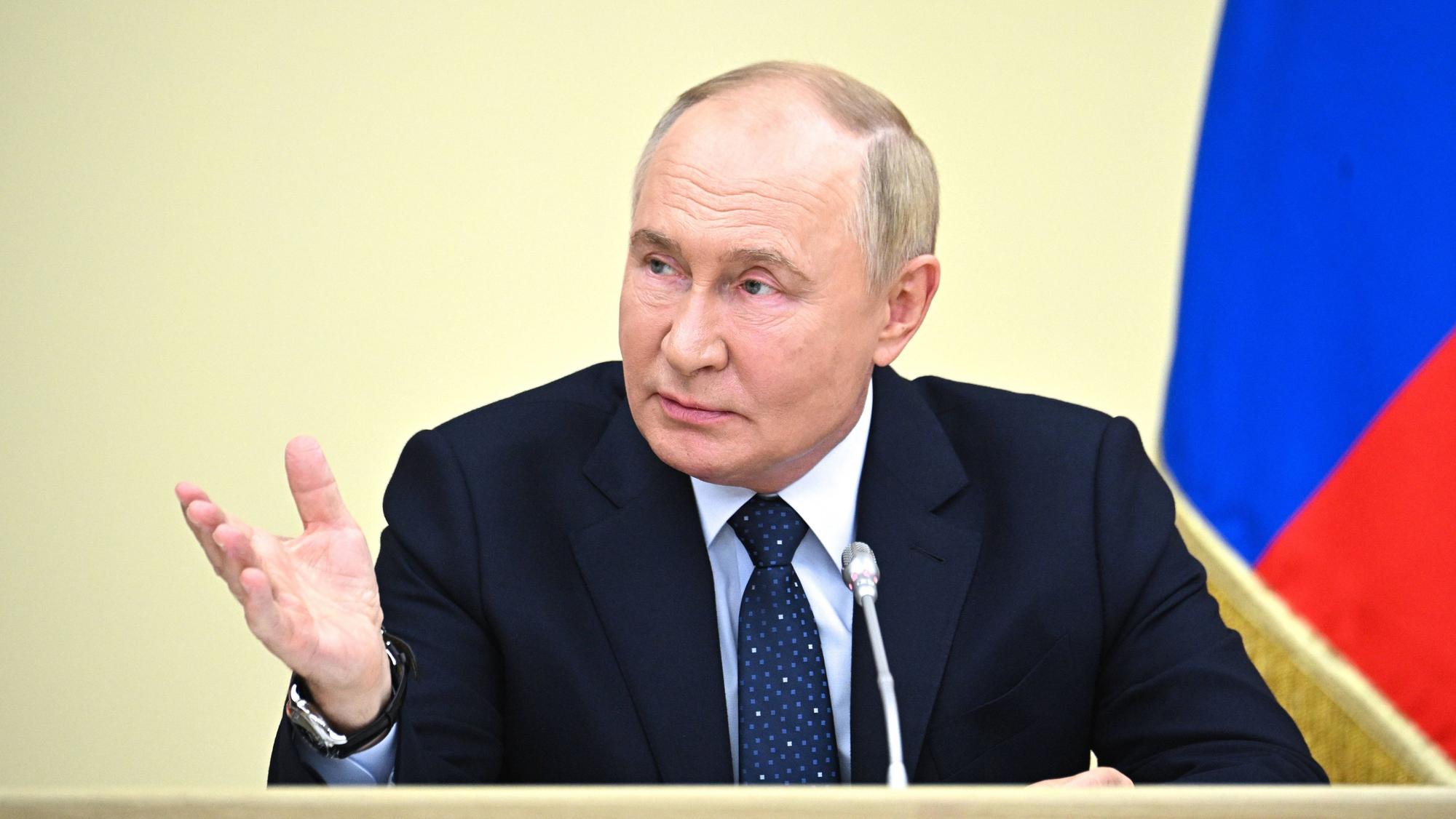 Kremlchef Wladimir Putin. Die Ukraine habe den russischen Präsidenten mit der Offensive in Kursk auf dem falschen Fuß erwischt, sagt der Kölner Politikwissenschaftler Thomas Jäger. (Archivbild)