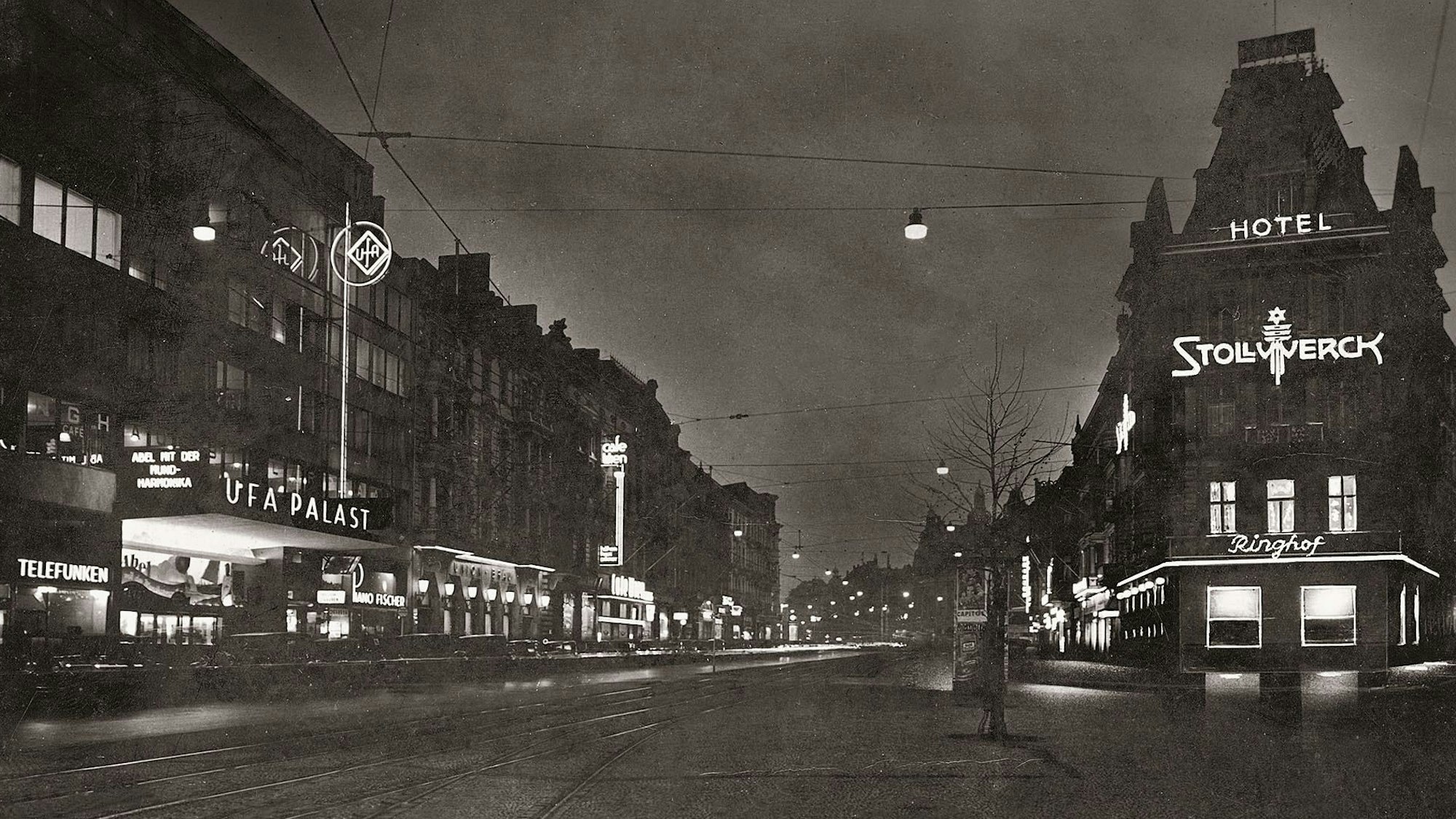 Blick auf den UFA-Palast und Hotel Stollwerck in Köln, vermutlich 1920er Jahre, Fotograf unbekannt